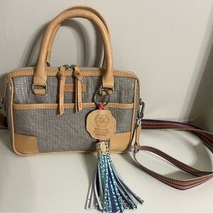 Consuela Gray and Tan Crossbody Bag
